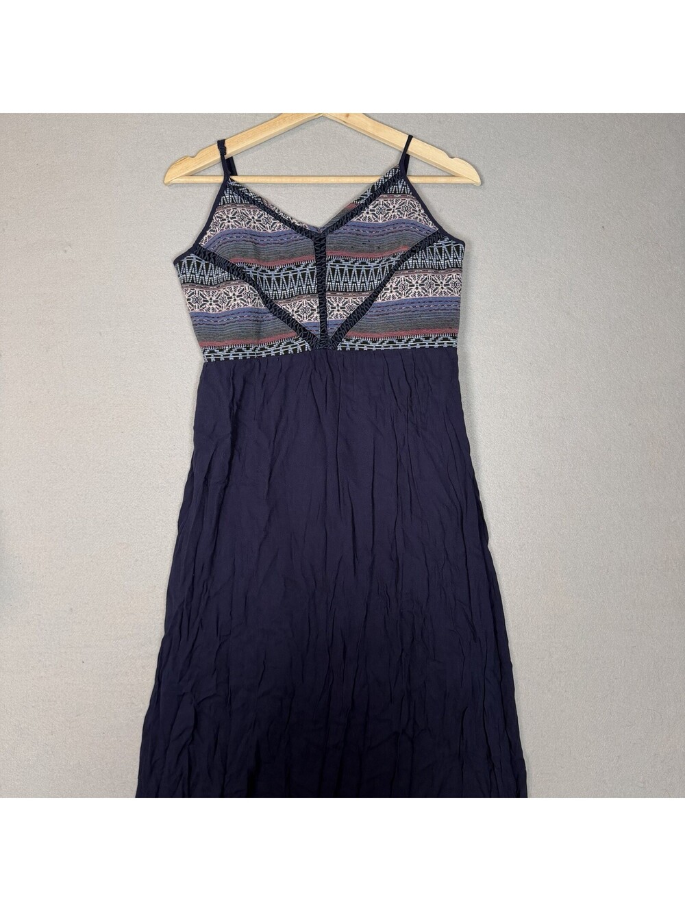 Lulus Playa Ciudad Navy Blue Print Maxi Dress Medium